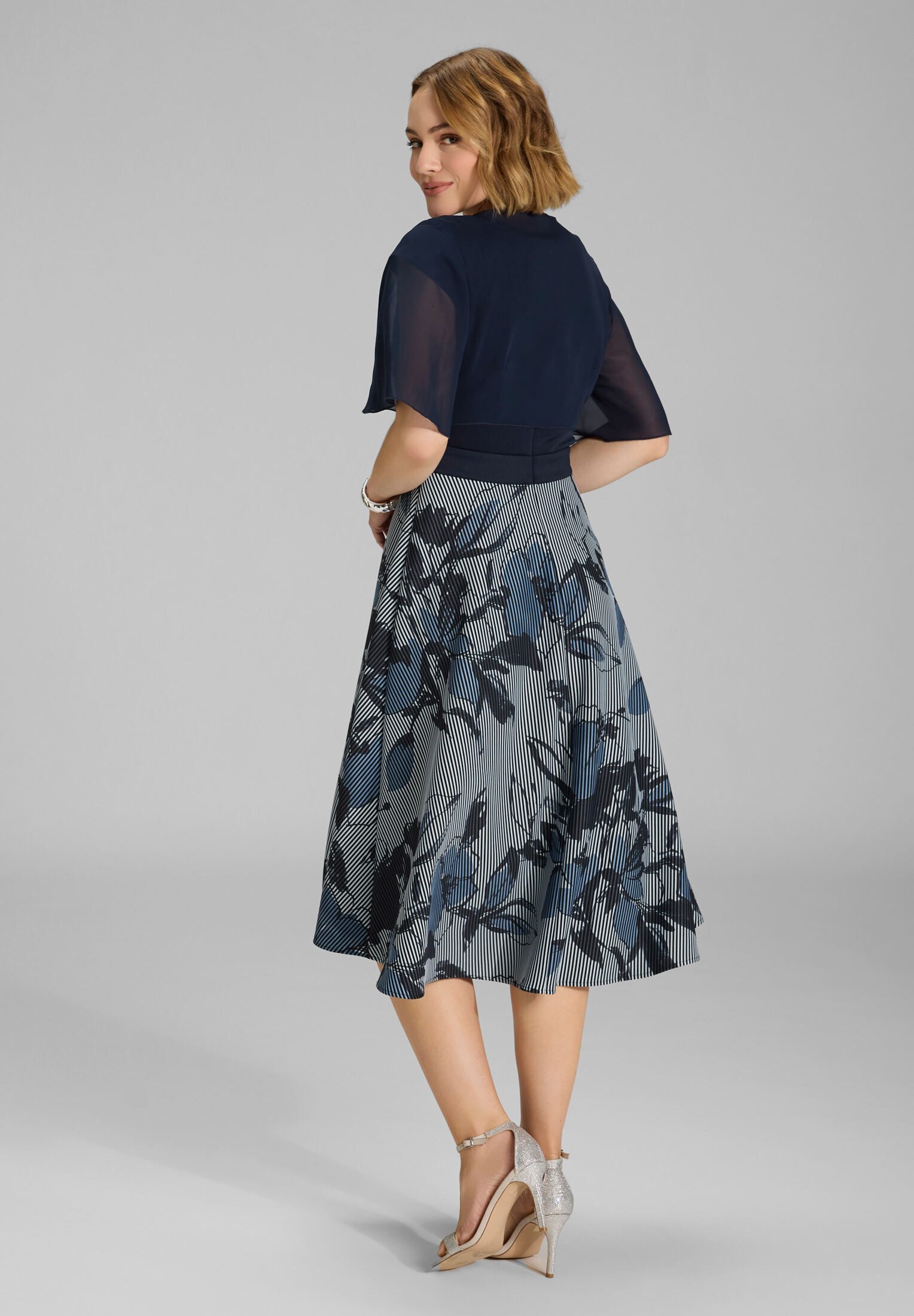 SWING Boleroblazer - Chiffon Bolero mit Knoten Lockere Passform günstig online kaufen