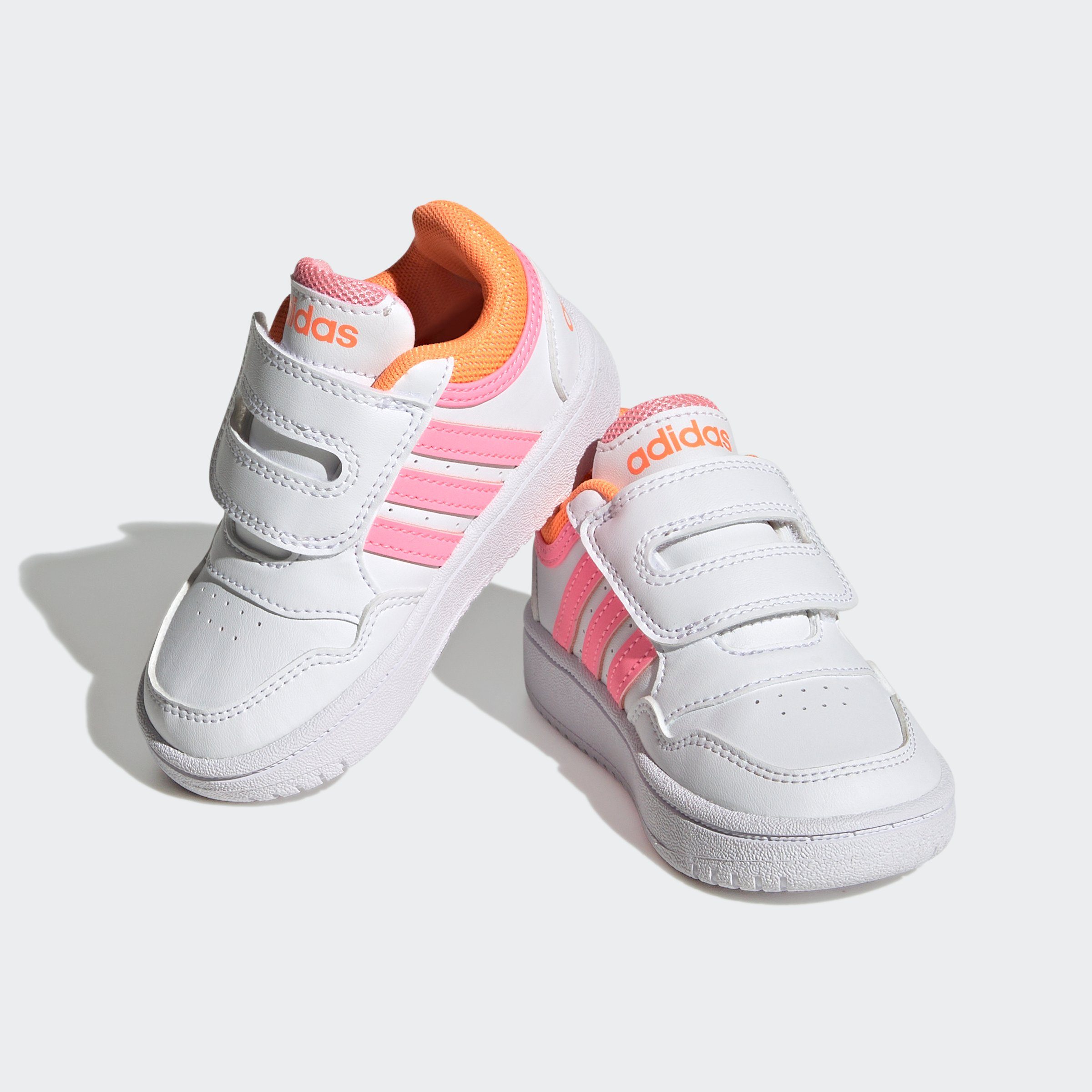 adidas Sportswear HOOPS Sneaker Cloud White / Beam Pink / Screaming Orange