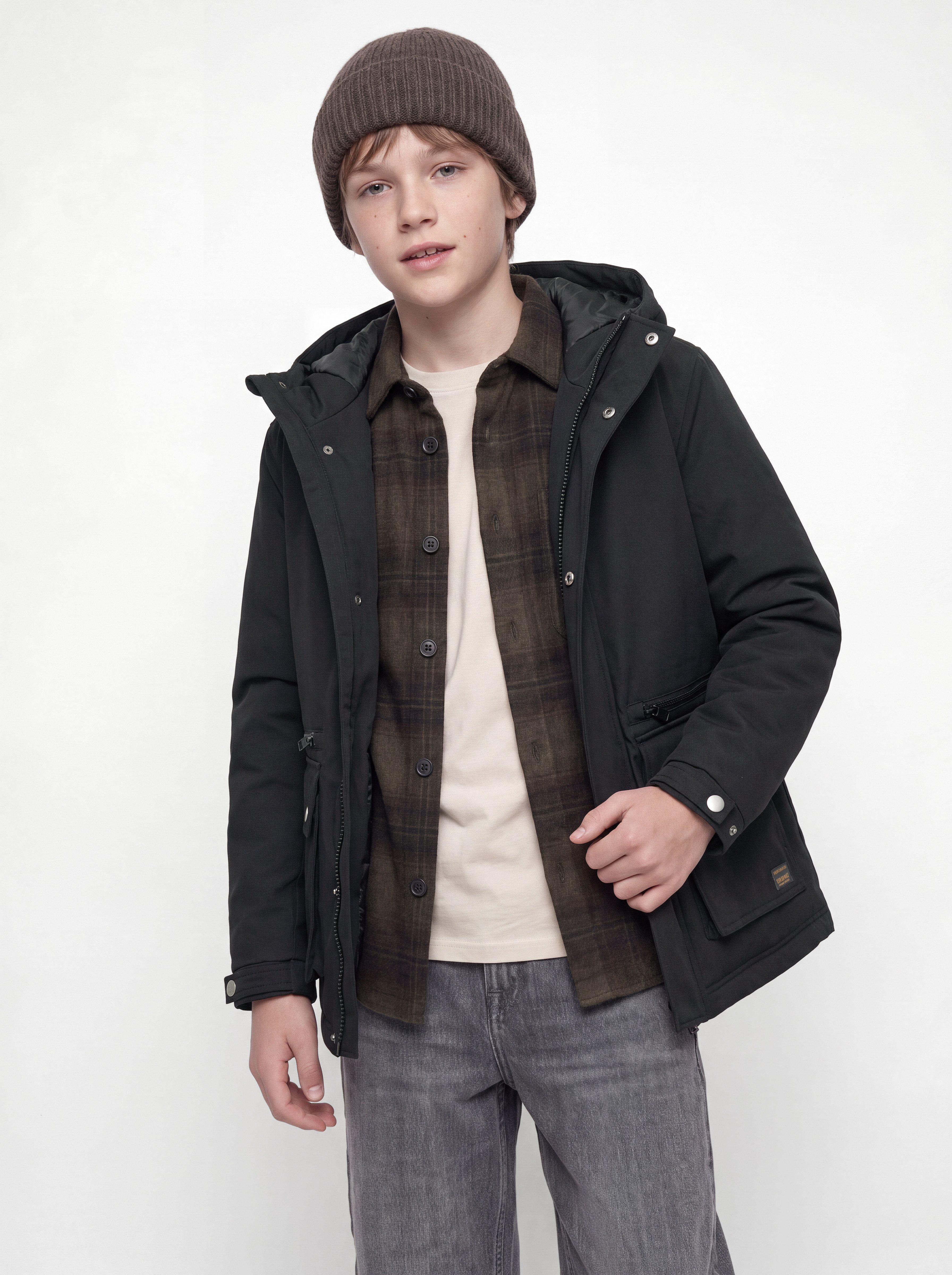 Jack & Jones Junior Parka JJEWOLF PARKA JACKET SN JNR Kunstfaser, normal geschnitten – Bild 2 von 5