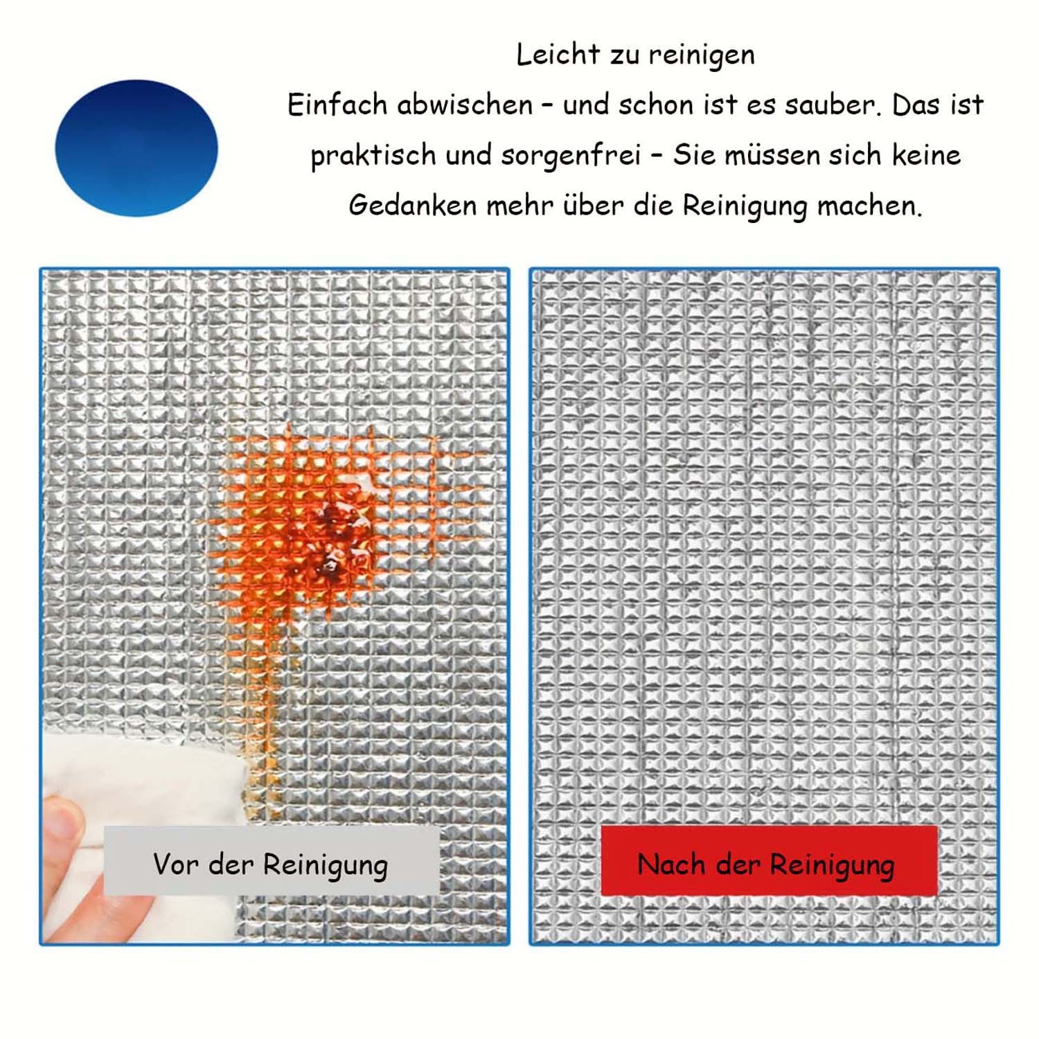 Zyronn Heizkörper Sonnenschutzfolie - Verdickte, doppelseitige Aluminiumfolie