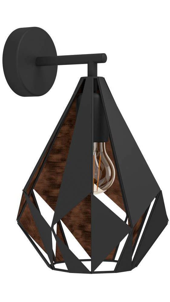 EGLO Wandleuchte CARLTON 1, ohne Leuchtmittel, Vintage Wandleuchte, Wandbel günstig online kaufen