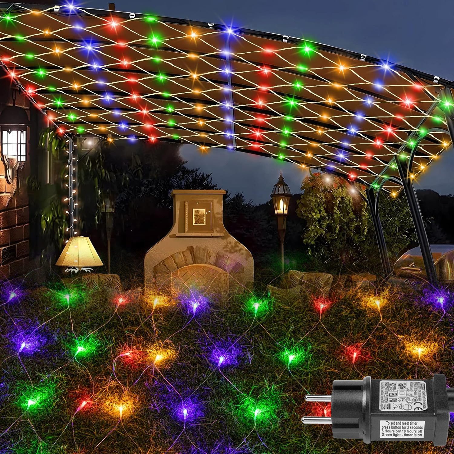 LMaxhome LED-Lichternetz Lichterkette Lichtervorhang Weihnachts Deko für Bü günstig online kaufen