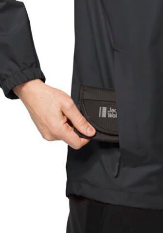 Jack Wolfskin Regenjacke STORMY POINT 2L JKT M mit Kapuze, hoch geschlossener Ausschnitt, wasserdicht – Bild 3 von 5