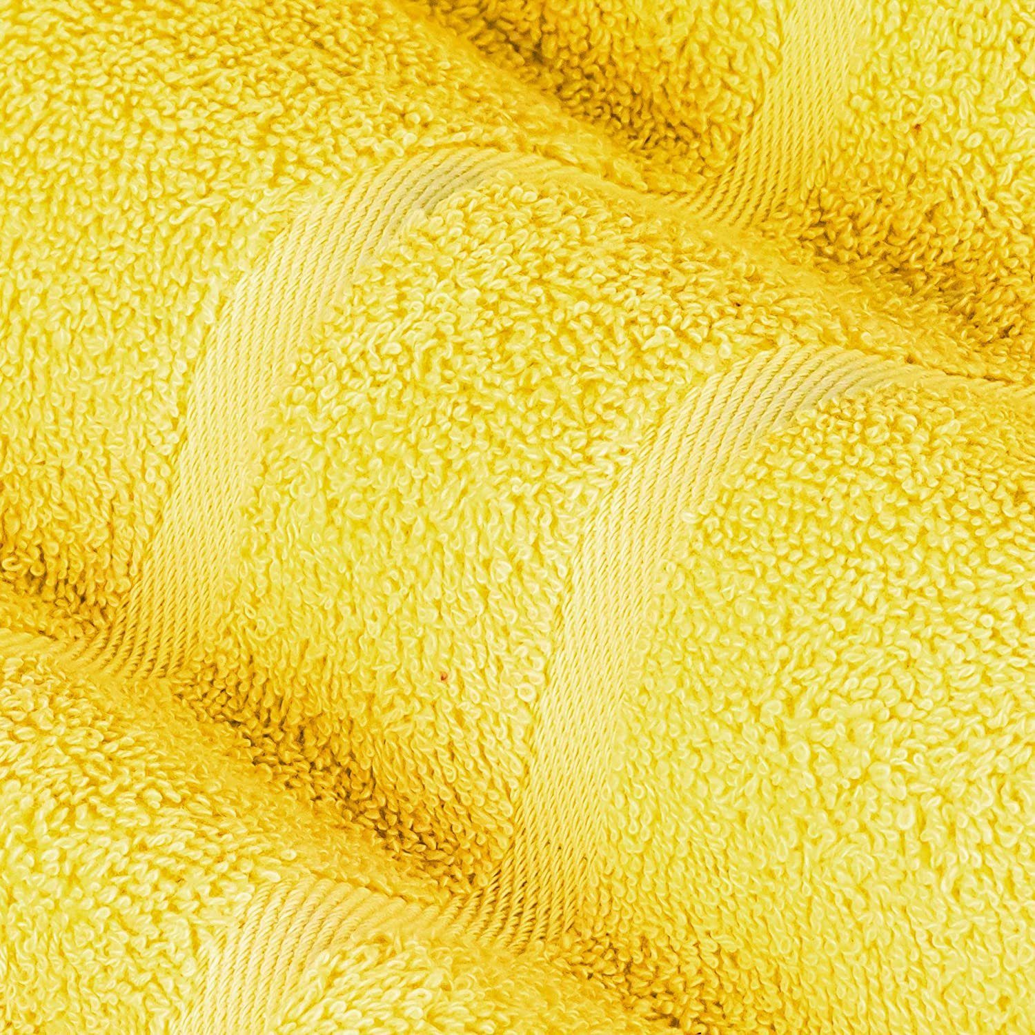 100 500g/m² 500GSM 100x150 Baumwolle Badetuch Pack) in aus Baumwolle Frottee Set Gelb Badetuch 2er (2 Stück StickandShine Badetücher 150, Frottee x Premium 100% 100% cm