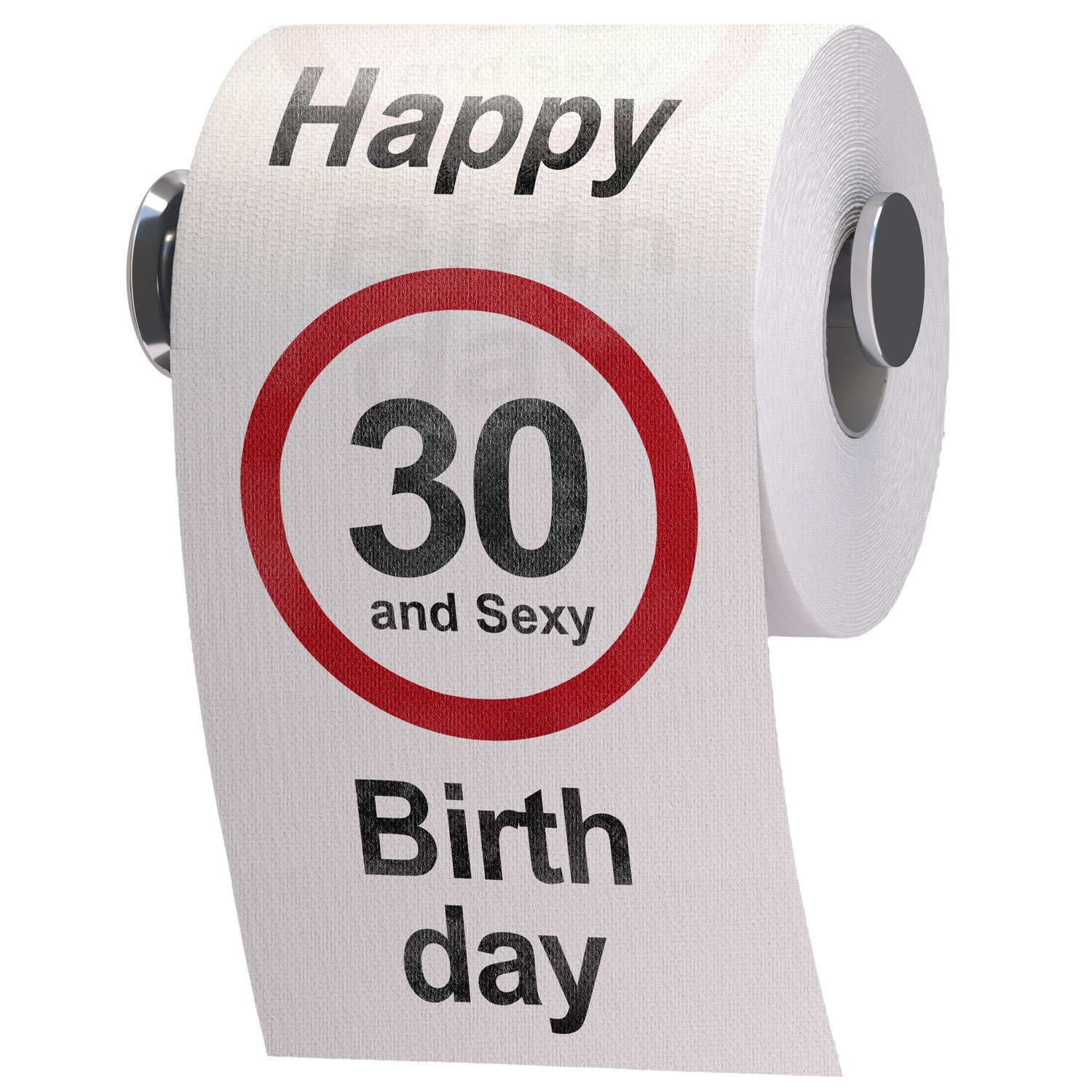 Goods+Gadgets Papierdekoration Lustiges Fun Klopapier zum 30. Geburtstag, Toilettenpapier Geschenkartikel