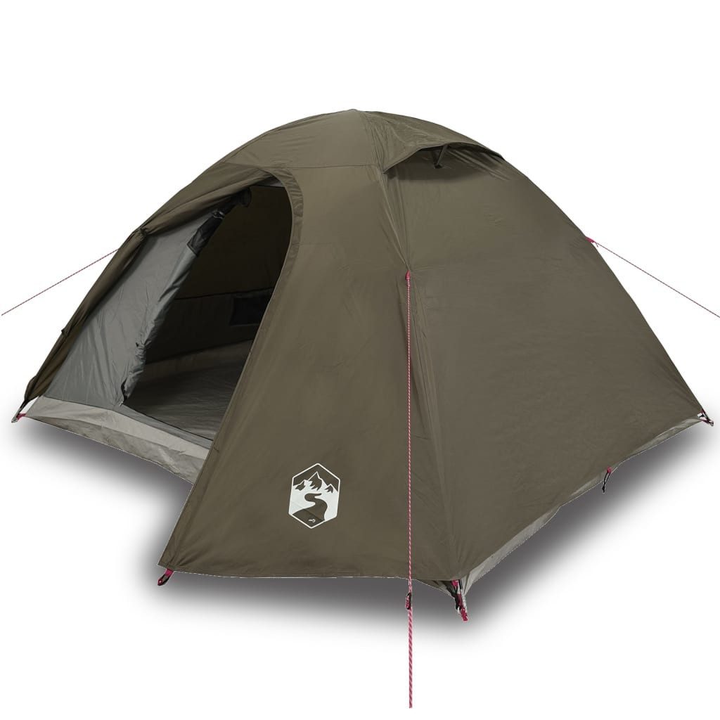Vorzelt 3-Personen Kuppel-Campingzelt 3 Personen Braun Wasserdicht