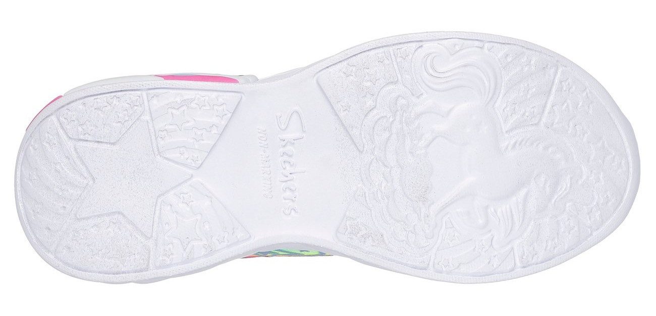 Skechers UNICORN DREAMS LIGHTS Slip-On Sneaker Glitzer,-Blinkschuh zum Schlupfen, Größenschablone zum Download