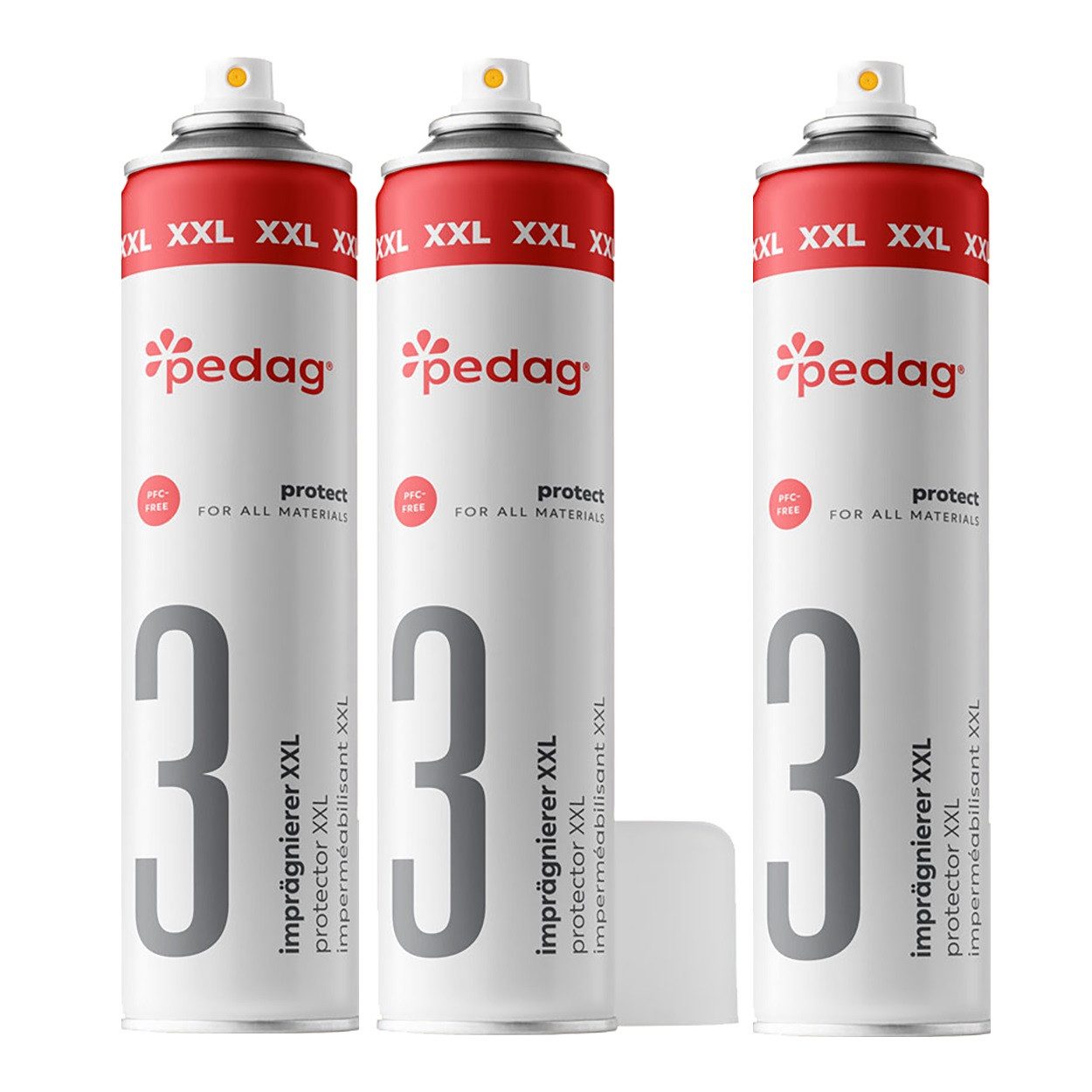 Pedag 3er Sparset pedag Imprägnierer 400ml Intensiver Schutz Imprägnierspray Schuh-Imprägnierspray