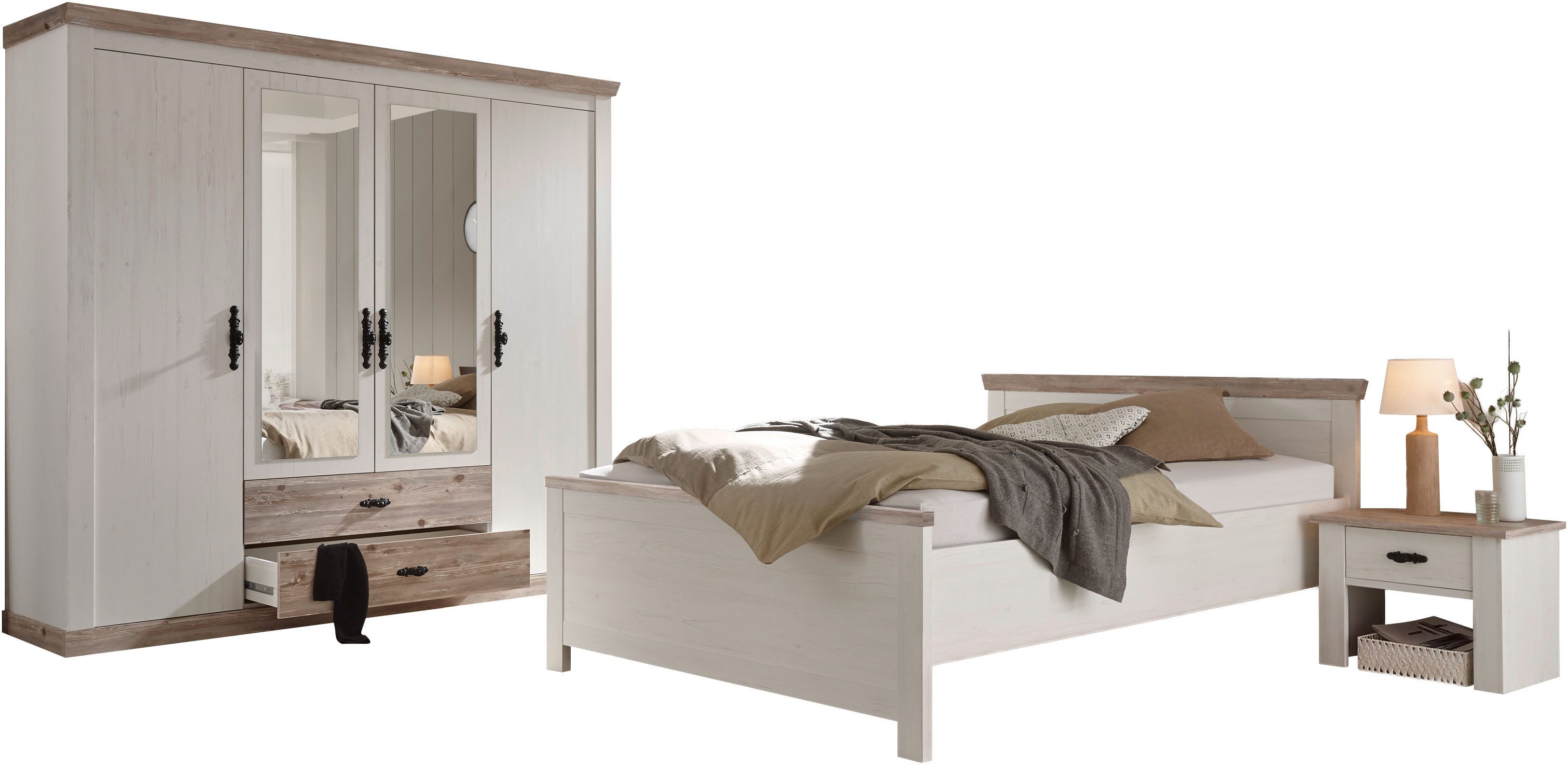 Home affaire Schlafzimmer-Set Florenz, in 3 verschiedenen Ausführungen