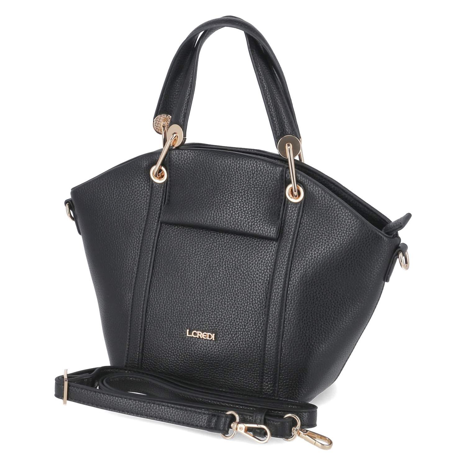 L. CREDI Handtasche L.Credi 1006350/200 Damen Henkeltaschen Kunstleder schwarz
