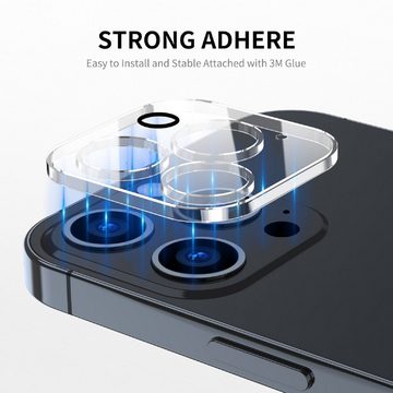 Protectorking Schutzfolie 1x Kamera 9H Panzerhartglas für iPhone 14 Pro 3D KLAR ECHTES TEMPERED, (1-Stück), Kameraschutzglas, Schutzglas Echtglas Tempered 9H Panzerglas 3D-KLAR