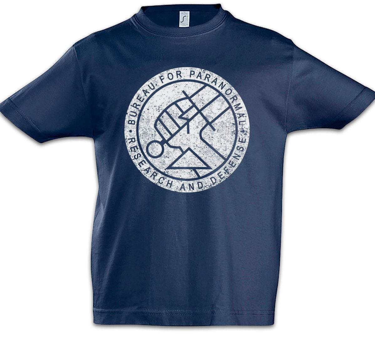 Print-Shirt Bureau For Paranormal Research And Defense Kinder T-Shirt Bprd Hellboy