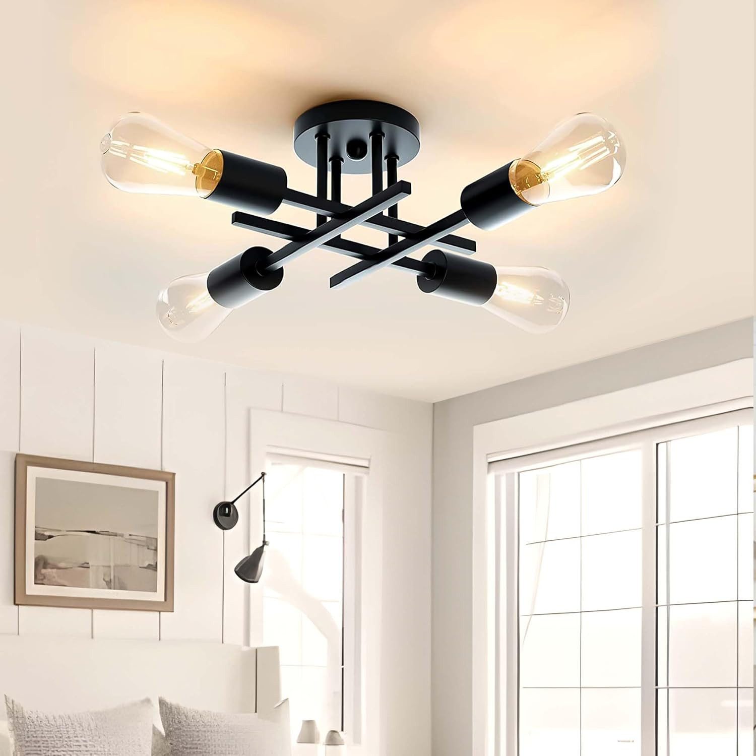 LMaxhome Deckenleuchte LED Retro Kronleuchter 4/6 günstig online kaufen