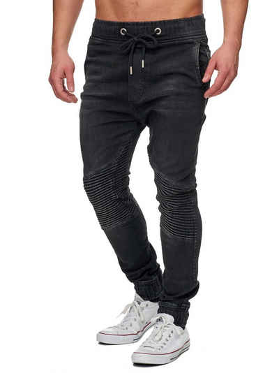 Tazzio Straight-Jeans 16505 Sweat Hose im Biker-Look & Jogger-Stil