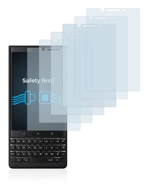 Savvies Schutzfolie für BlackBerry Key2 (Dual Sim), Displayschutzfolie, 6 Stück, Folie klar