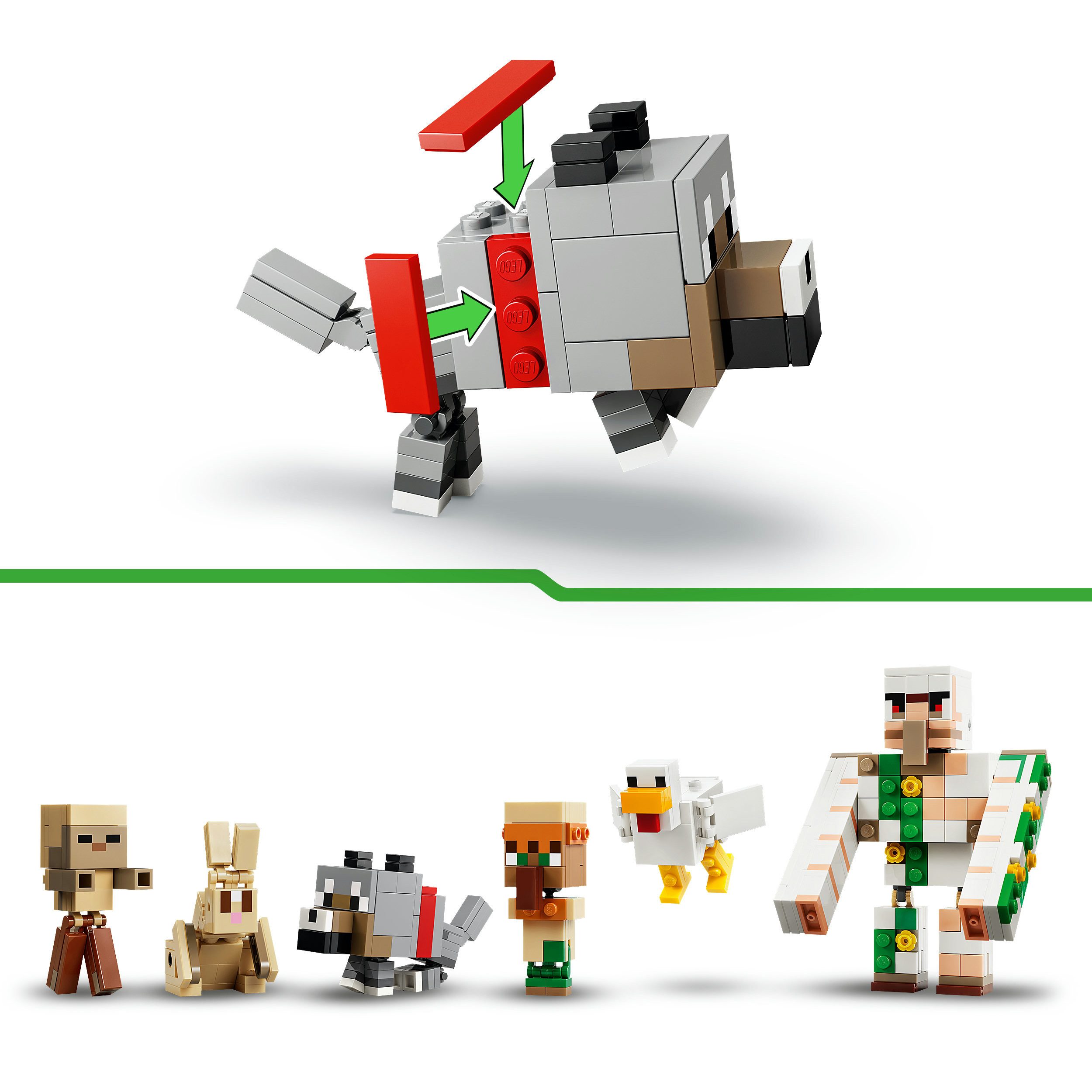 LEGO® Angriff des Hühnerreiters in der Wüste (21592), LEGO Minecraft Konstruktionsspielsteine, (428 St), Made in Europe – Bild 5 von 5