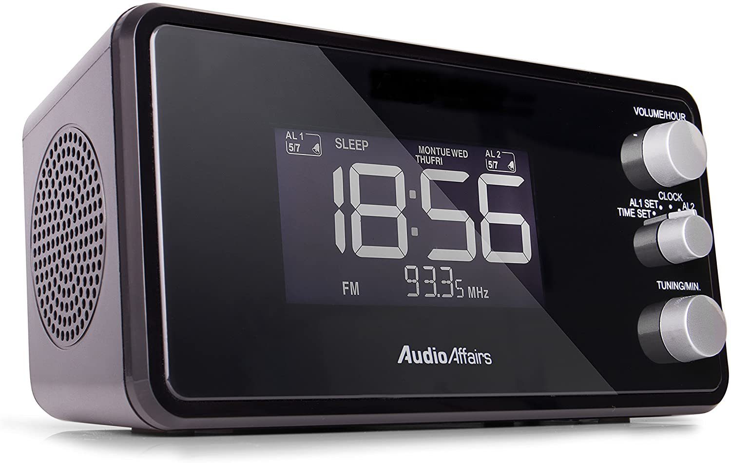 AudioAffairs Radiowecker RW 010 20 Senderspeicher, Schlummerfunktion (Snooze), Einschlafautomatik weiß