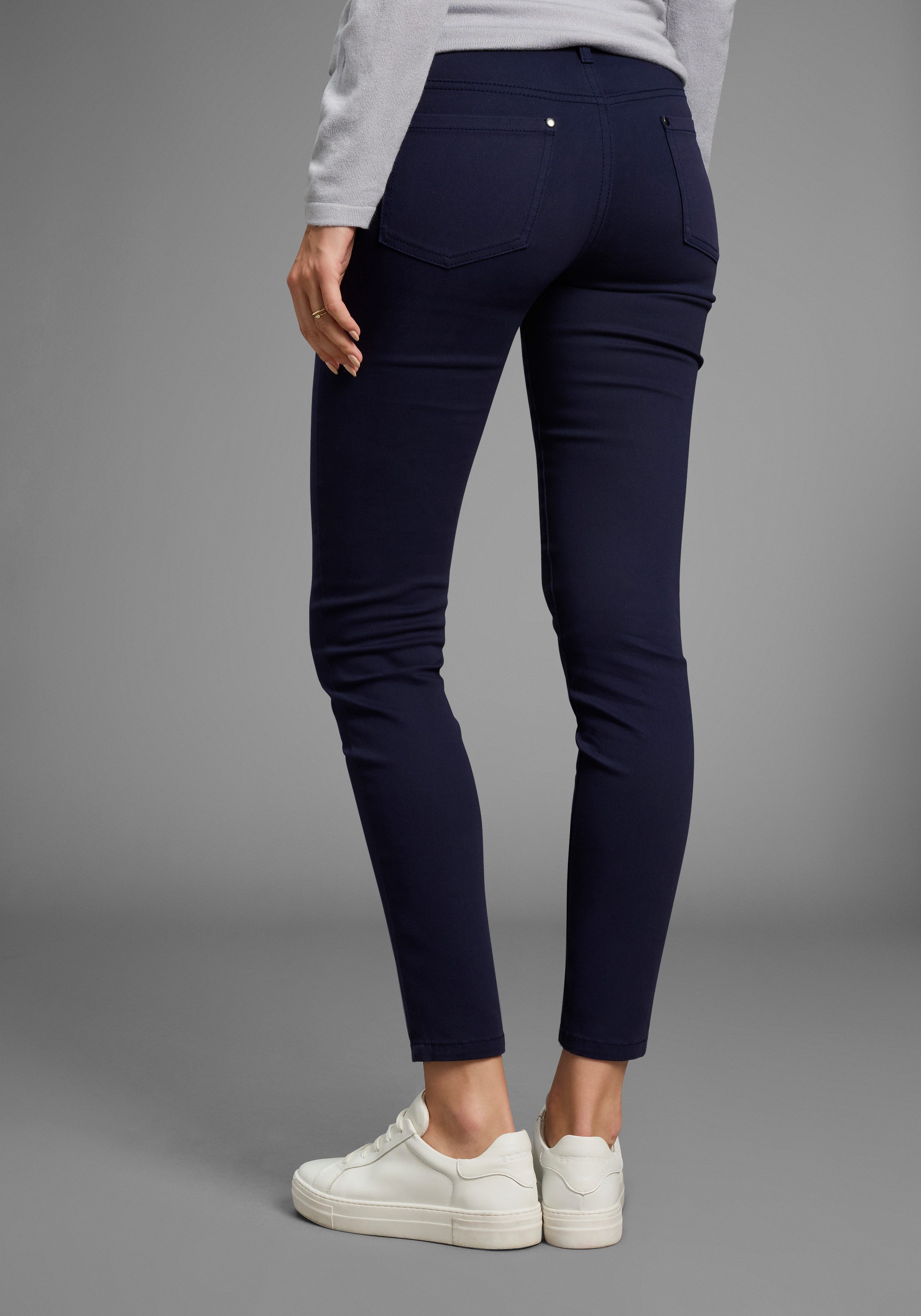DELMAO 5-Pocket-Hose mit Reißverschluss-Details günstig online kaufen