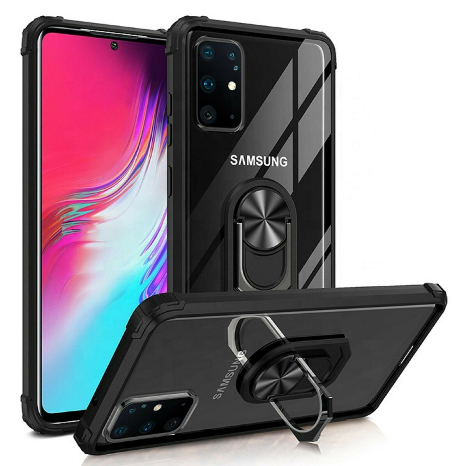 cofi1453 Handyhülle 360 Grad Ringhalter Handytasche Abdeckung magnetische Schutzhülle