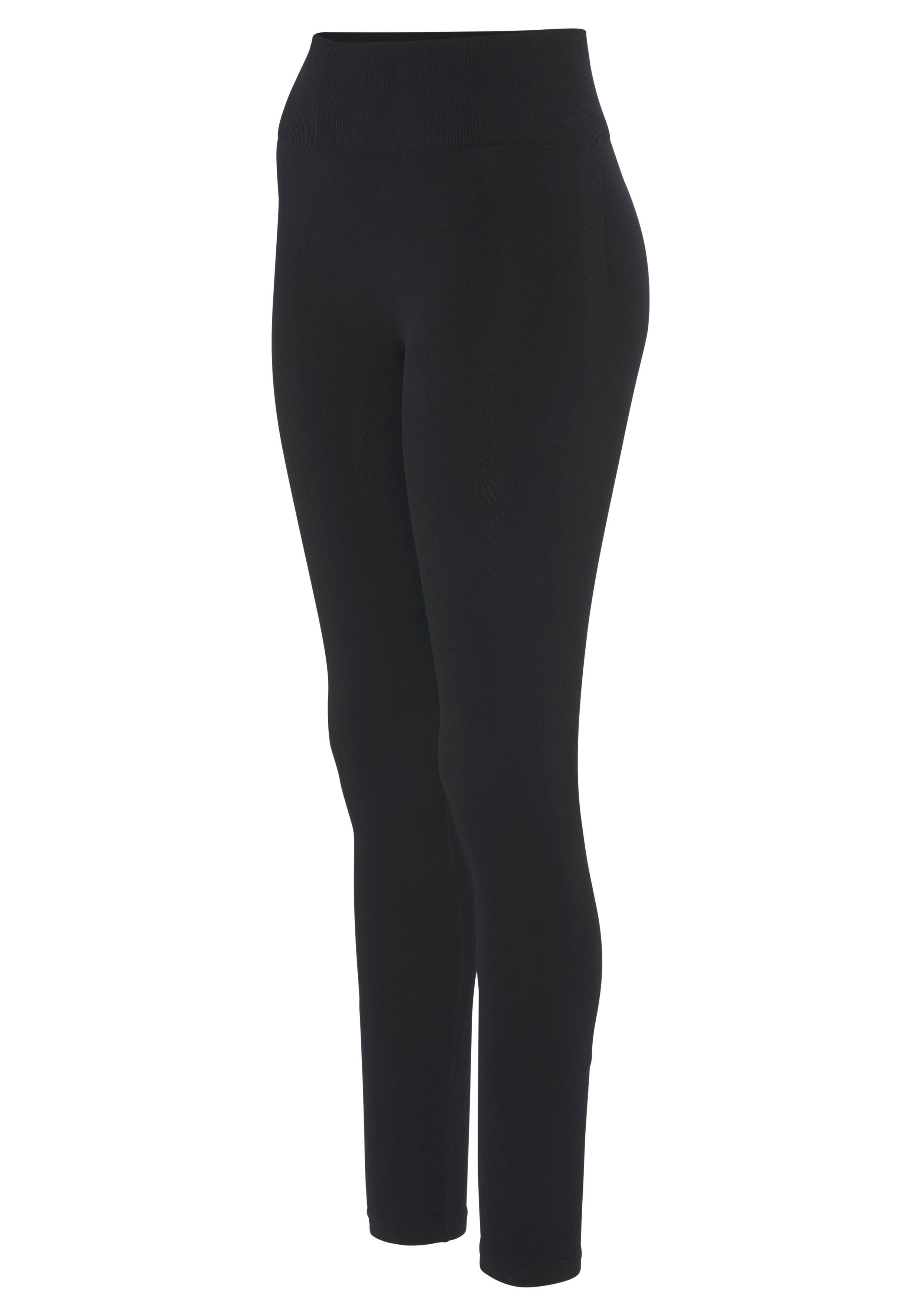 LASCANA Seamless Leggings Po Push Up mit Rippstruktur und Shapingeffekt, Sporthose, Sportleggings