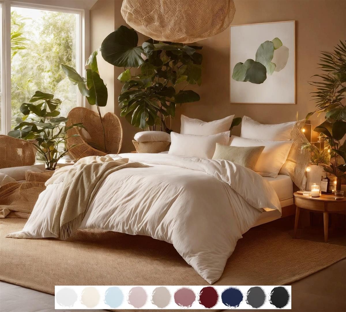 Carpe Sonno Bettwäsche Jersey 135x200 155x220 Bettbezug Einfarbig Baumwolle günstig online kaufen