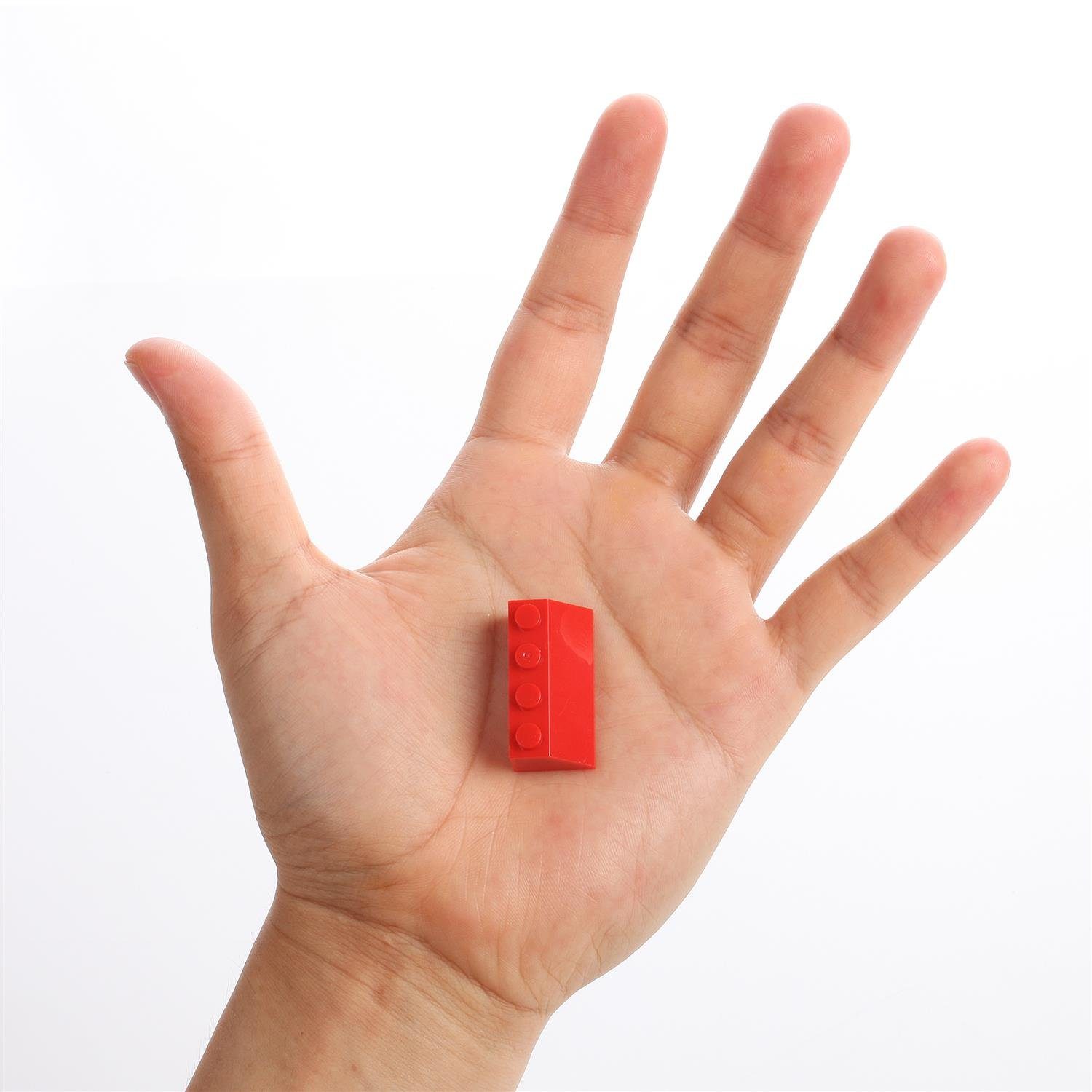 Katara 100 Dachsteine Dach Dachziegel Bausteine Konstruktionsspielsteine, (Packung), Rot, 100% Kompatibel Sluban, Papimax, Q-Bricks, LEGO®