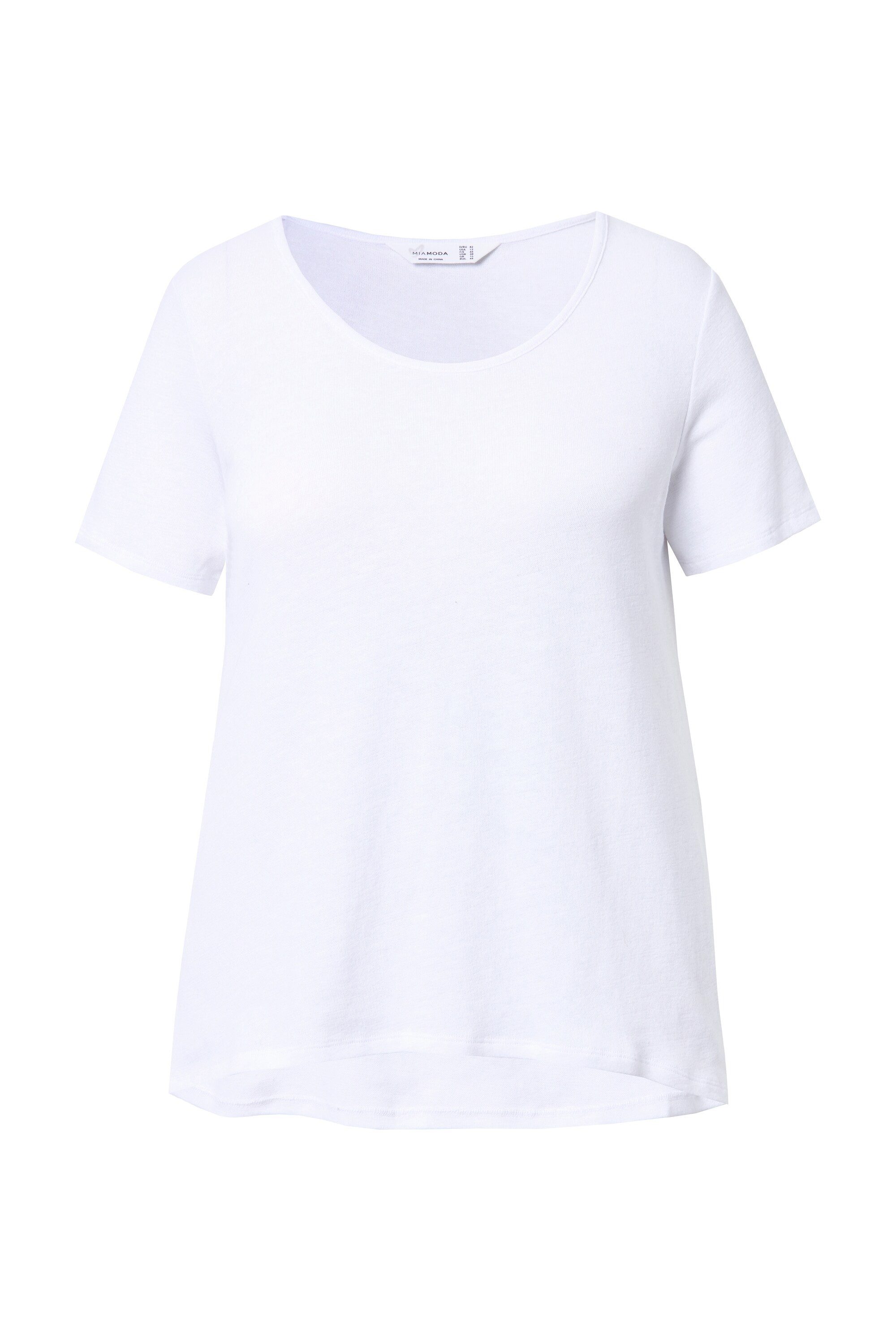 MIAMODA T-Shirt Strickshirt A-Linie Zierfalte im günstig online kaufen