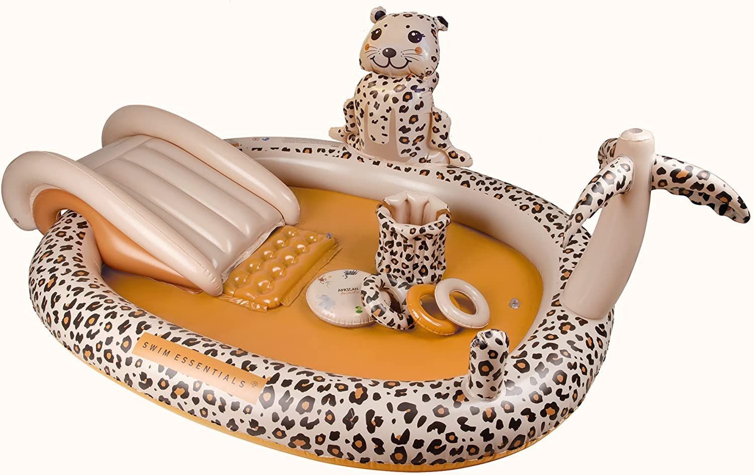 Swim Essentials Pool Abenteuer Pool Leopard Beige 203 x 173 x 89 cm, Planschbecken