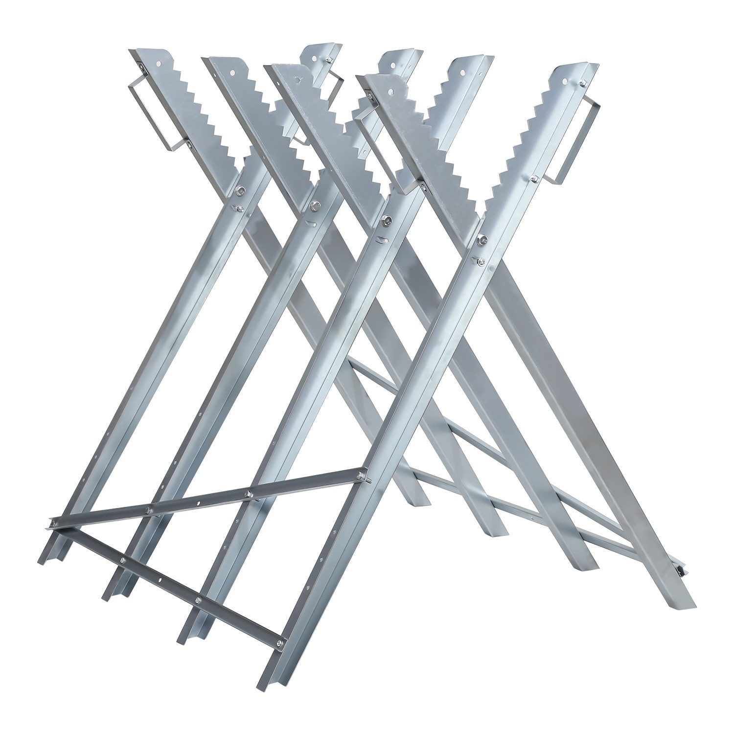 Clanmacy Sägebock Sägebock zusammenklappbarer Holzsägebock Holzspalter 81x80x80CM, 150 kg max. Belastbarkeit