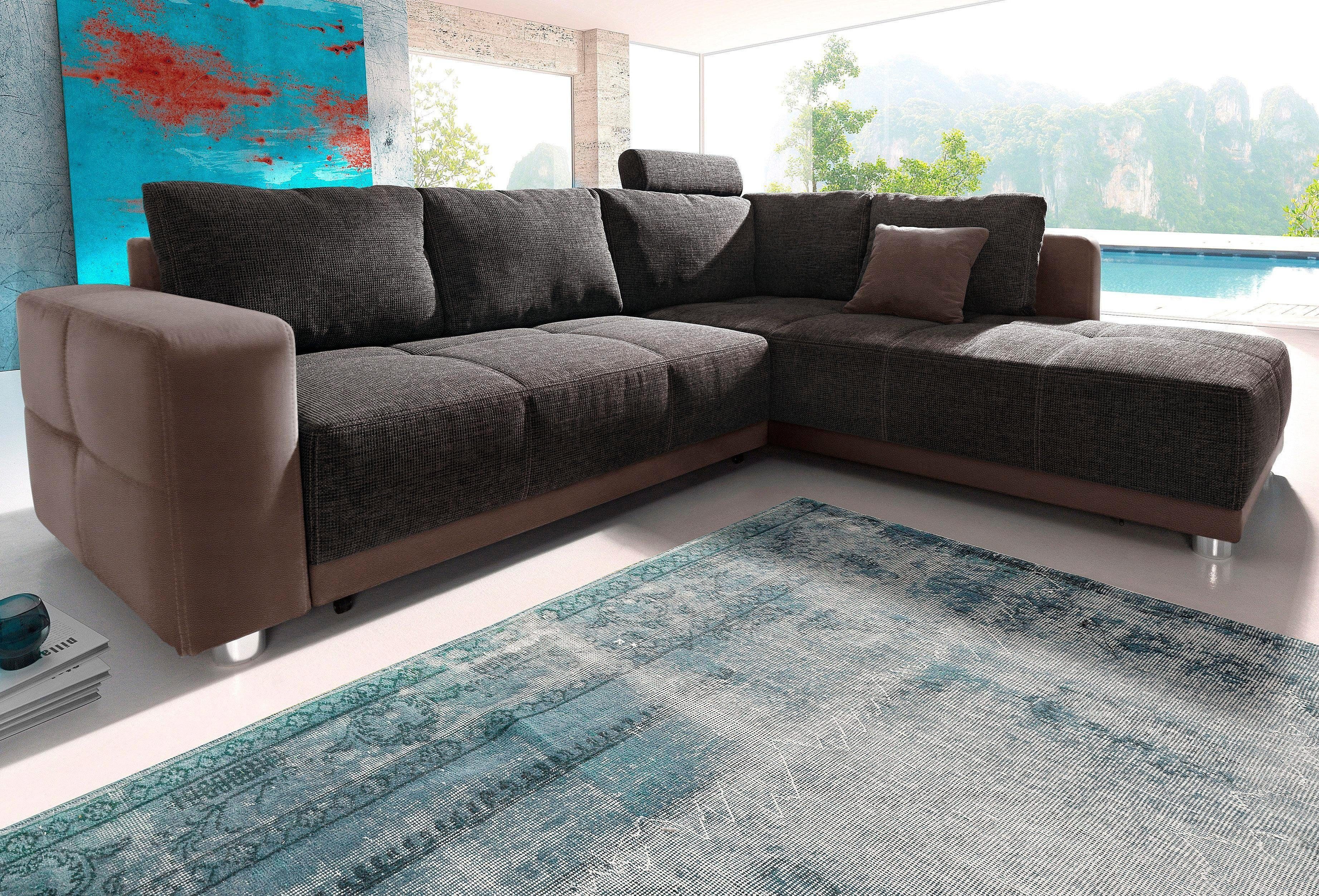 Jockenhöfer Gruppe Ecksofa "Orlando L-Form" mit Bettfunktion, Bettkasten un günstig online kaufen