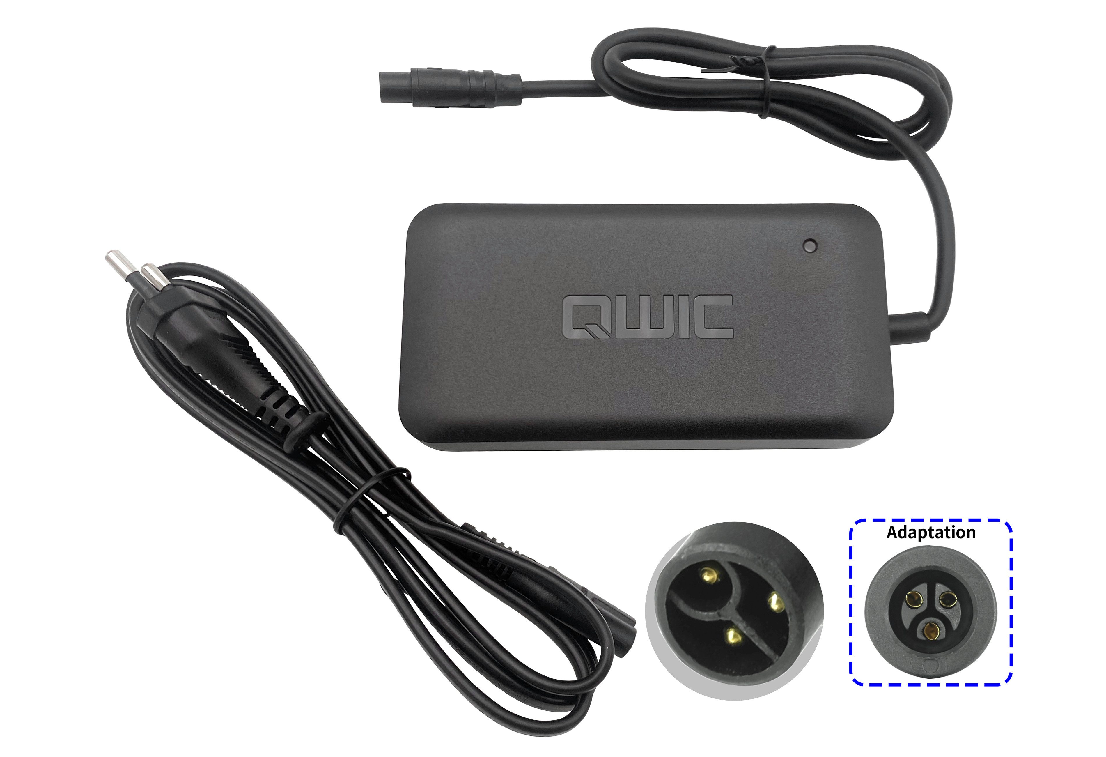 PowerSmart CSS081020E.302 Batterie-Ladegerät (3-Pin Netzteil für Pedelec, E-Bike(36V 2A)