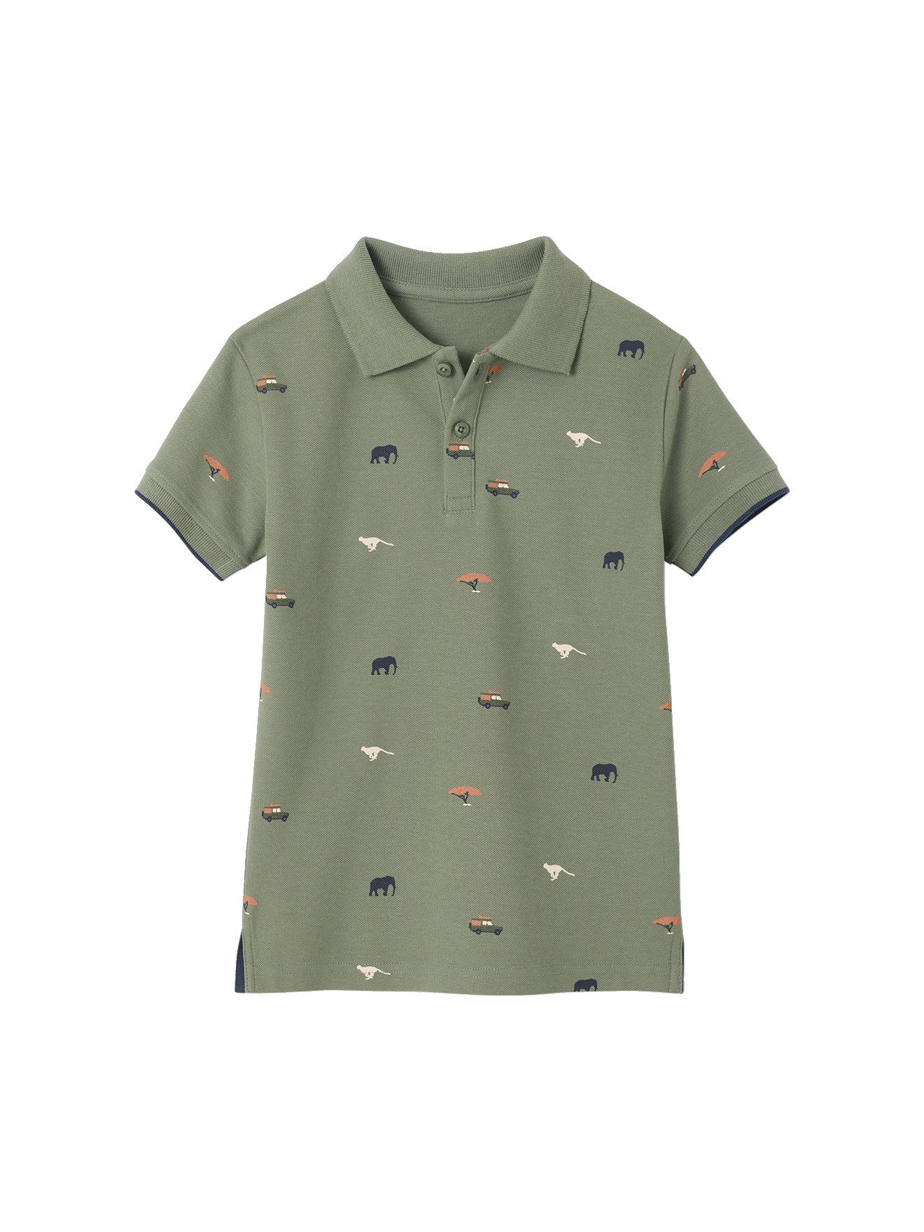 Poloshirt Jungen Poloshirt mit Allover-Print