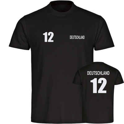 multifanshop T-Shirt Herren Deutschland - Trikot 12 - Männer