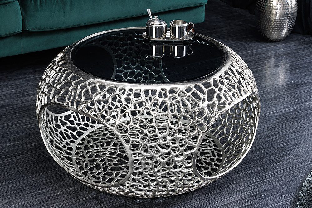 riess-ambiente Couchtisch SPIN Ø75cm silber / günstig online kaufen
