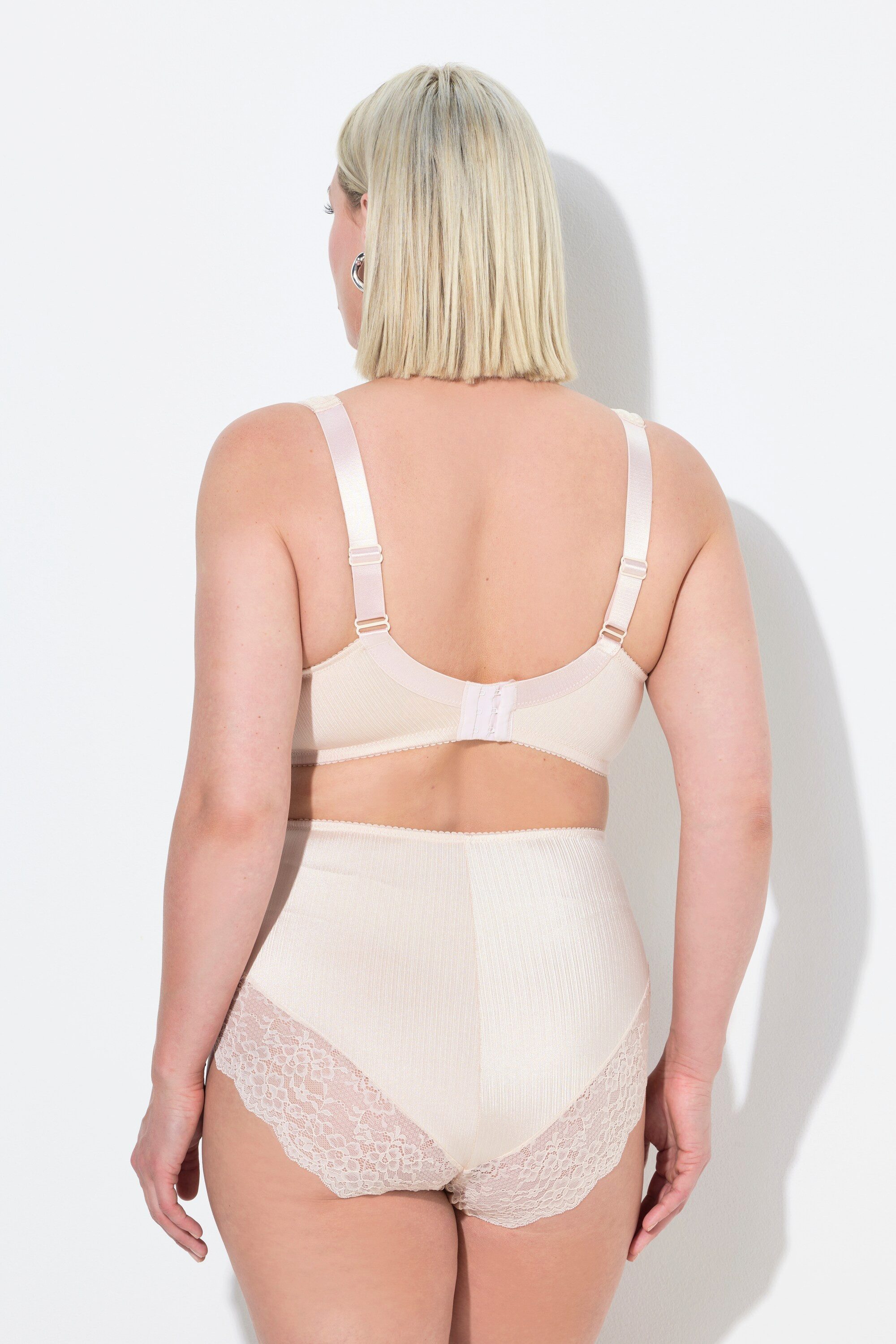 Ulla Popken Entlastungs-BH Minimizer-BH Satin Spitze ohne Bügel