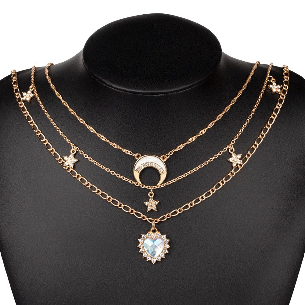 Coonoor Perlenkette Mehrreihige Halsketten für Damen,Boho günstig online kaufen