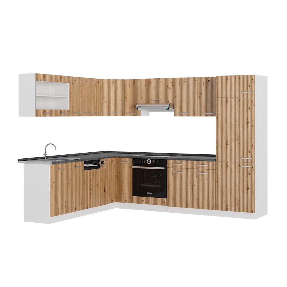 Vicco Winkelküche R-Line, Artisan Eiche/Weiß, 227 günstig online kaufen