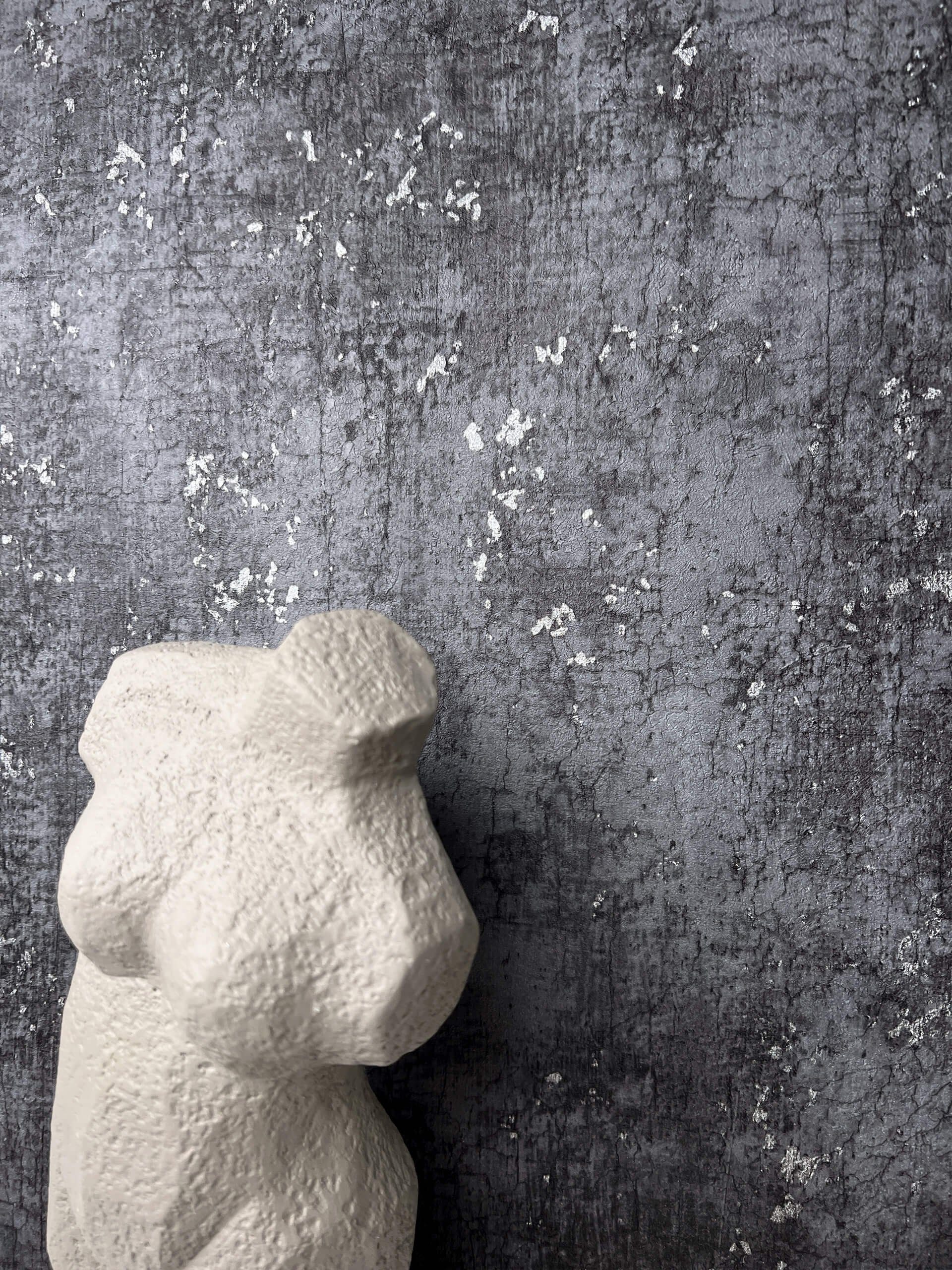 Newroom Vliestapete, Anthrazit Tapete Industrial Leicht Glänzend - Betontap günstig online kaufen