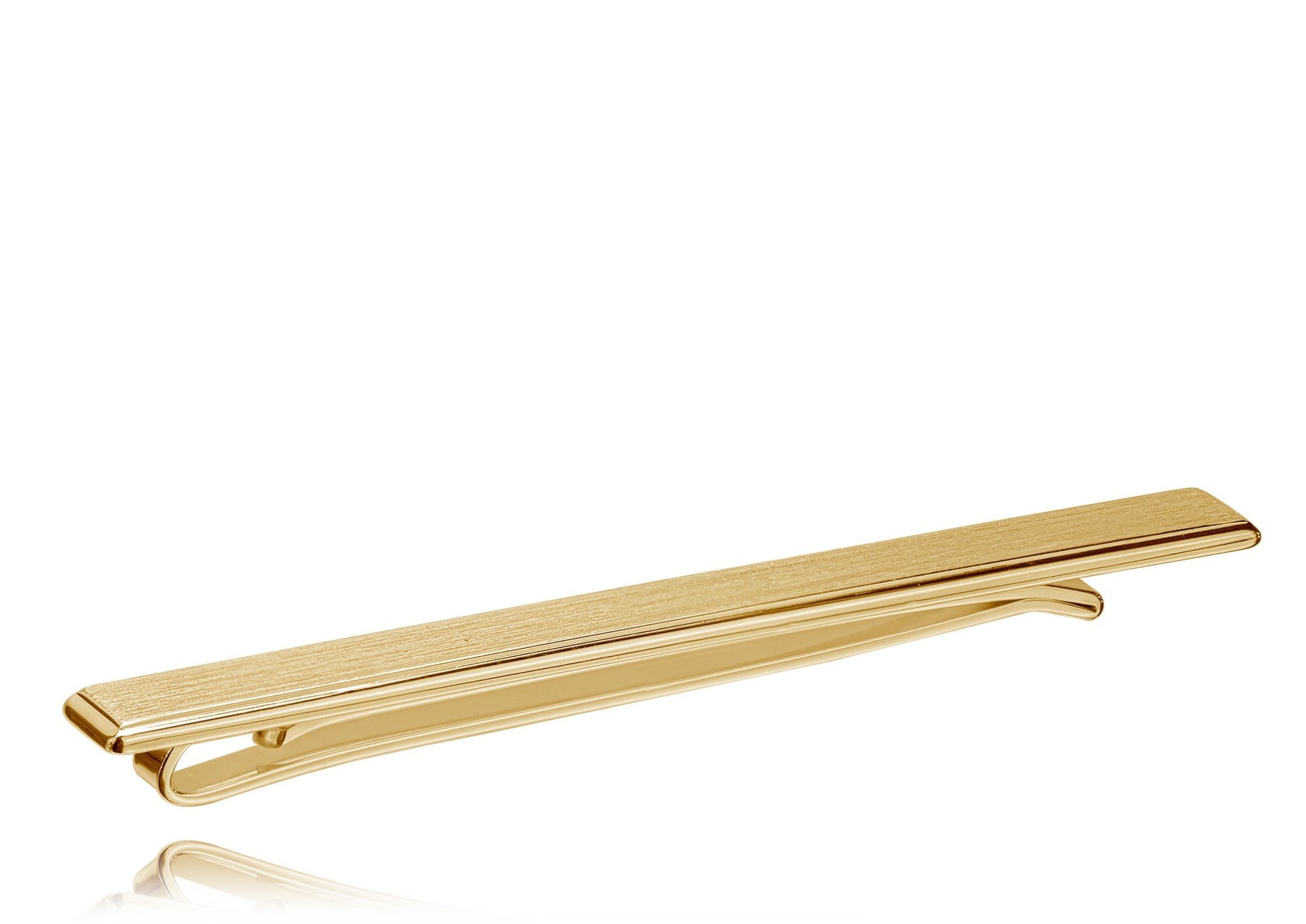 JEVELION Krawattenhalter Krawattenklammer Krawattenhalter Gold (Accessoire, für Herren), Accessories für den Anzug mit Stil - Made in Germany