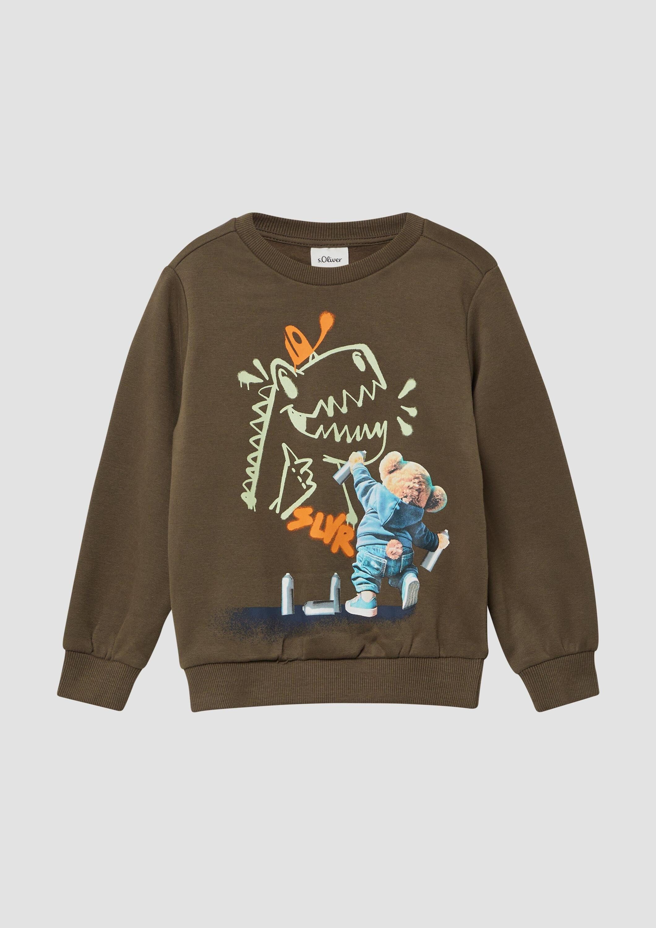 s.Oliver Sweatshirt Sweatshirt Kuscheliges Sweatshirt mit Fotoprint günstig online kaufen