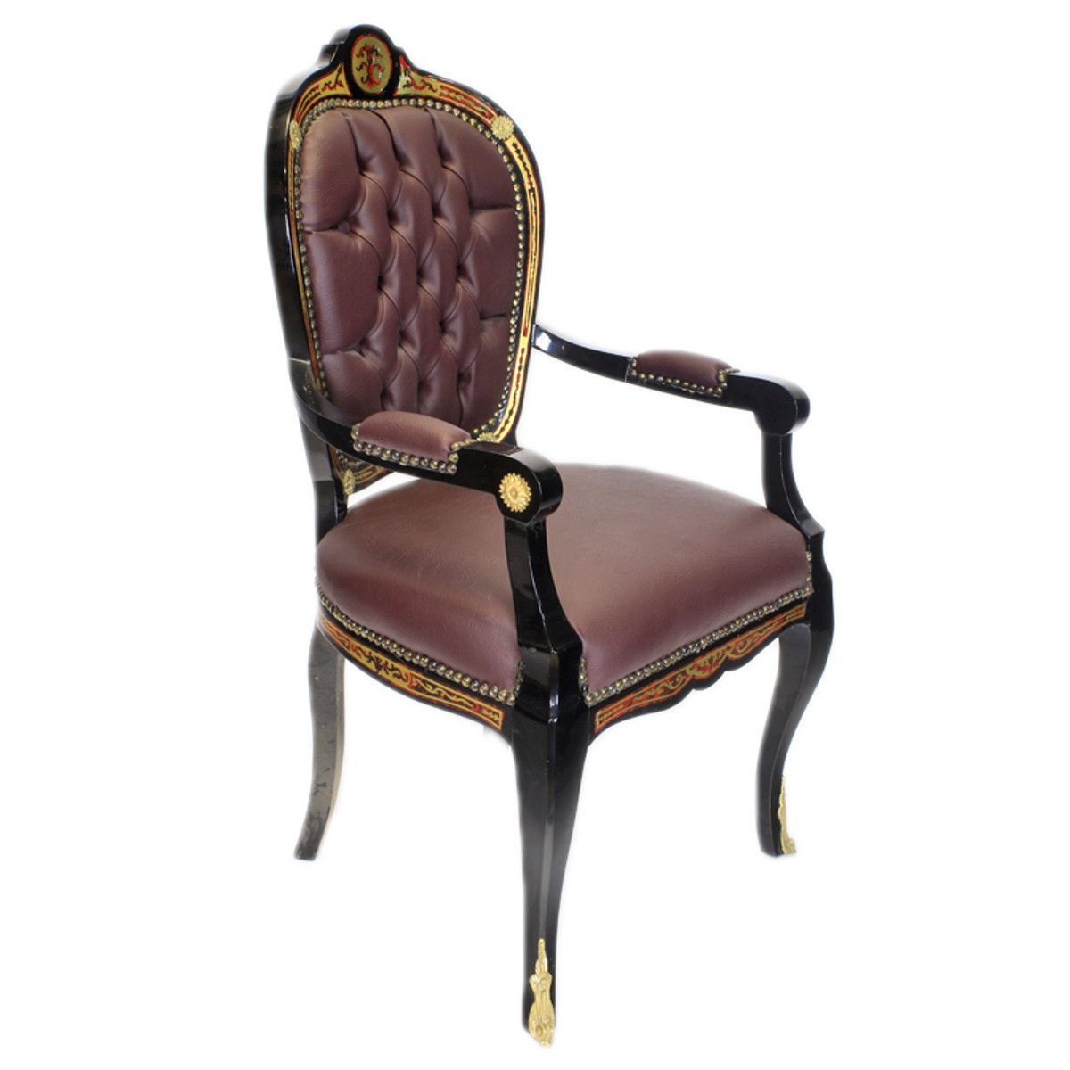 Armlehnen Barock Schreibtisch Casa Collection Luxus Armlehnstuhl mit Stuhl Luxus Padrino Boulle Stuhl -