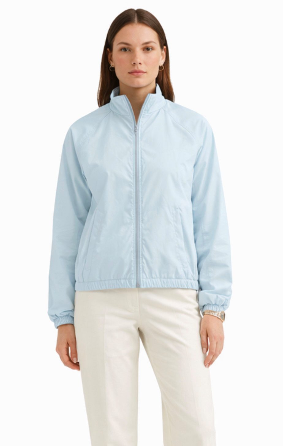 PRADA Segeljacke Saglia Tecnica Wind Jacke-Blouson Acqua Dezentes, aufgesetztes Prada-Rotlogo auf der Brust