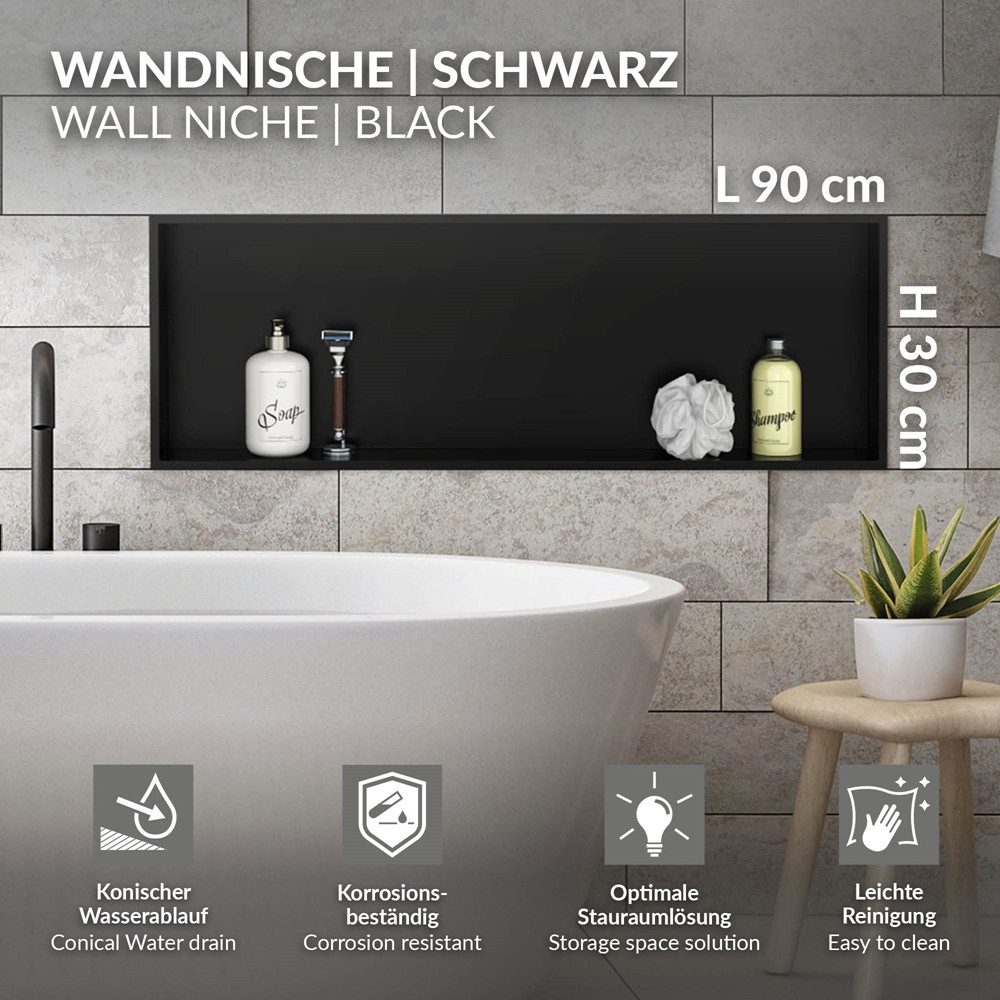 LuxeBath Duschwand Wandnische mit Rahmen aus günstig online kaufen