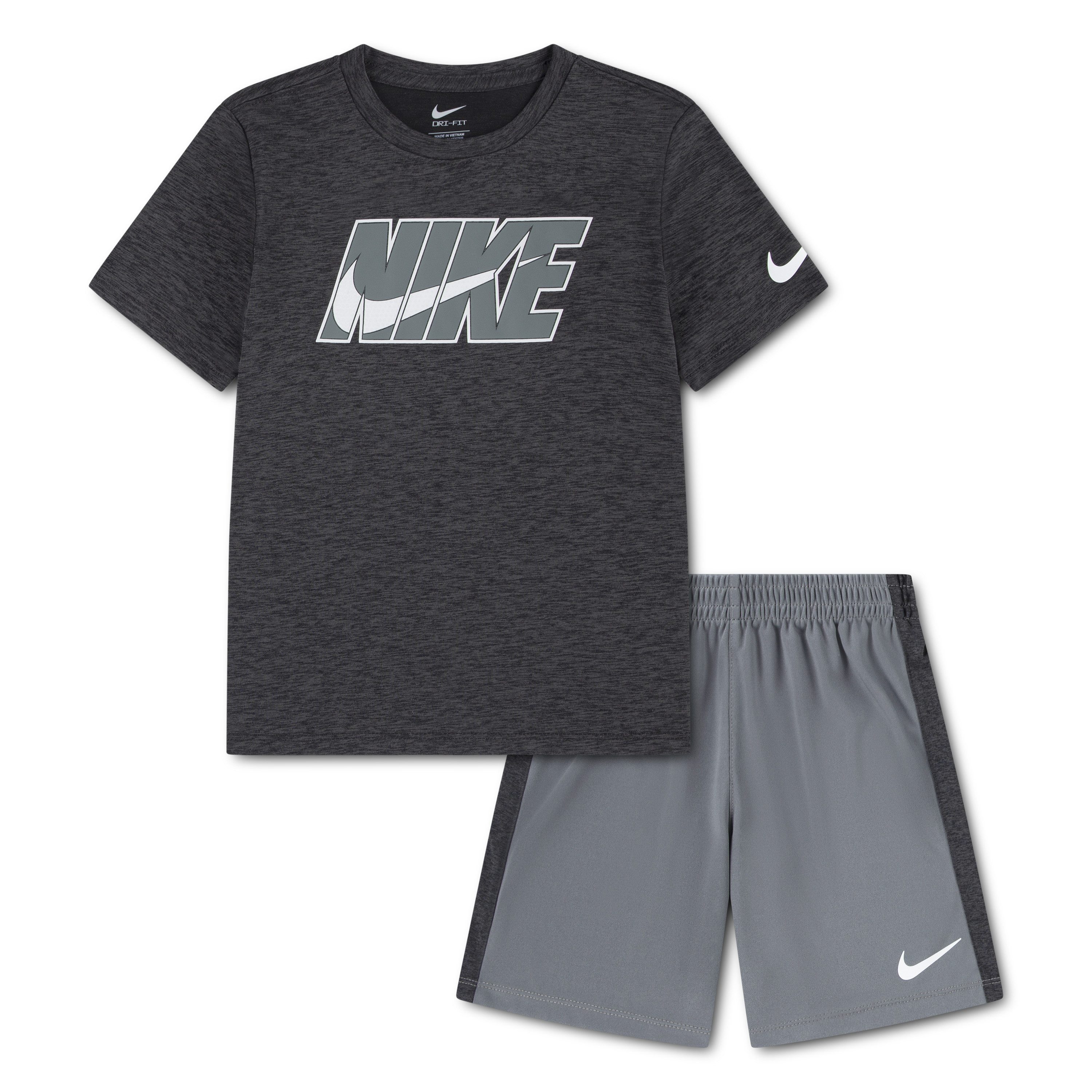 Nike Sportswear Shirt & Shorts B NK DROPSET SS TEE SHORT SET (2-tlg) 2-teiliges Set, für Children, aus Polyester