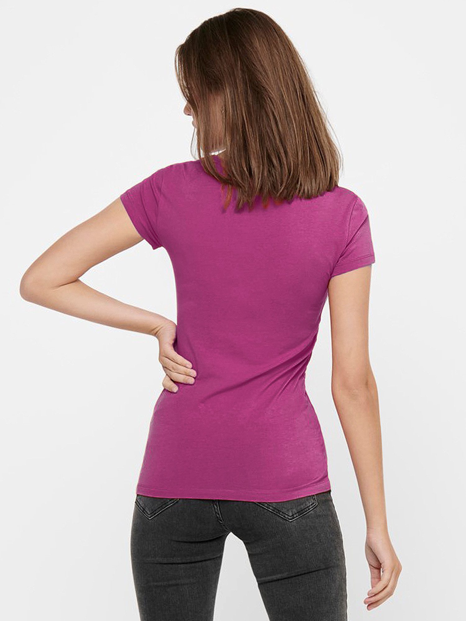 ONLY T-Shirt ONLLIVE LOVE NEW (3-tlg., 3er Pack) Figur betont, elastische Baumwollqualität