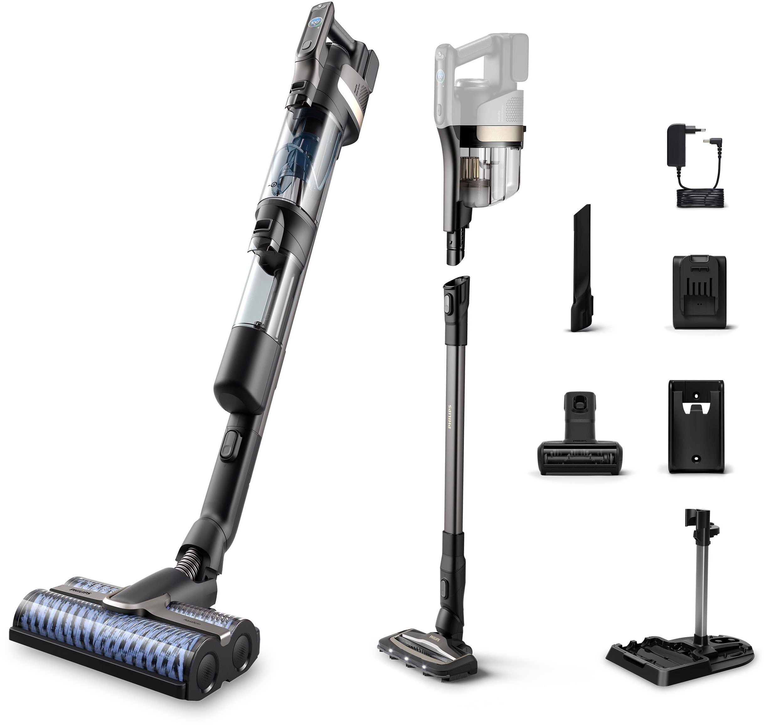 Zug XW9383, Wischen Saugen Series Philips und 3-in-1 9000 in Cordless AquaTrio Nass-Trocken-Akkusauger einem