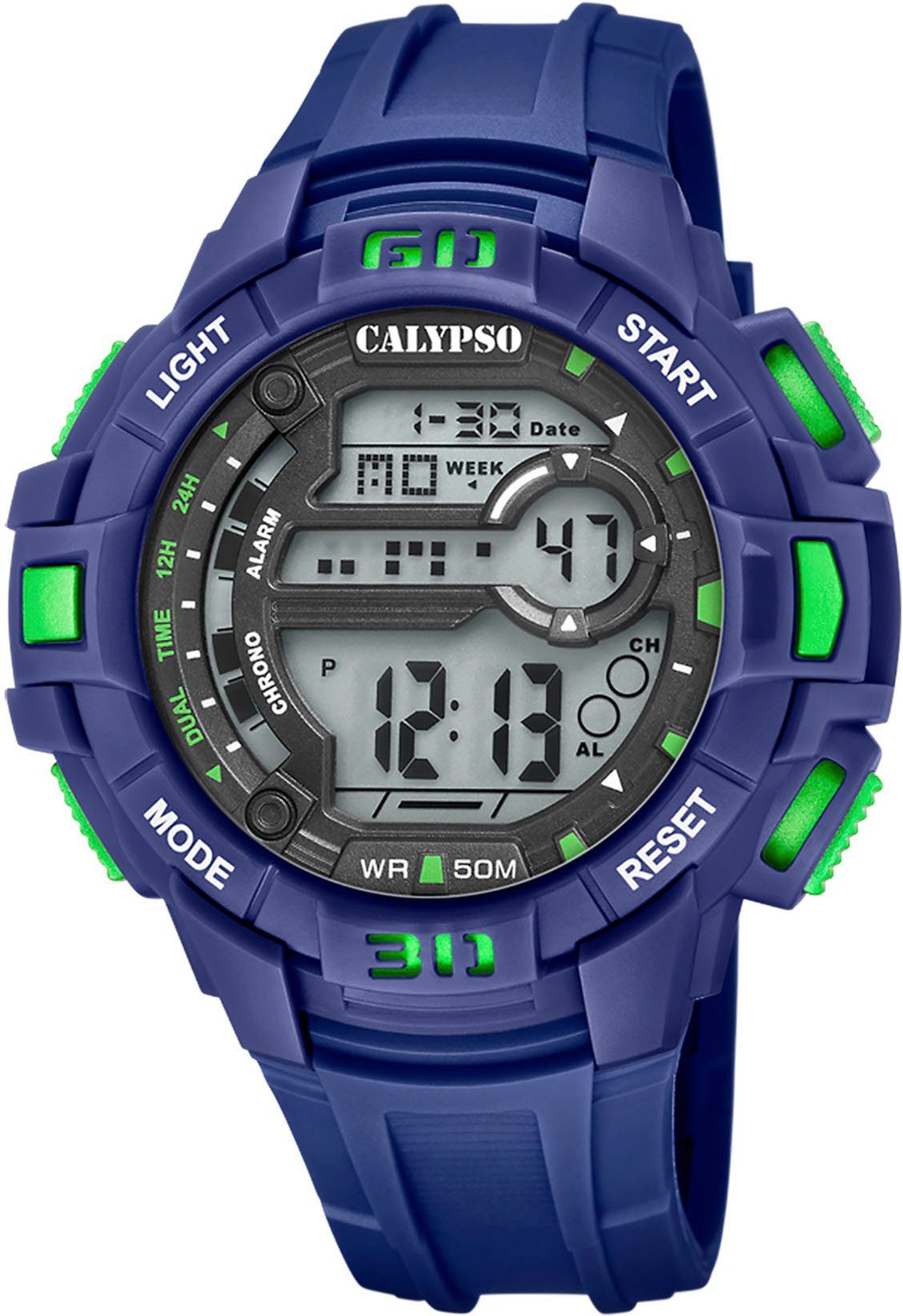 CALYPSO WATCHES Chronograph Digital For Man K5836/1, Armbanduhr, Quarzuhr, Herrenuhr, Datum, Digitalanzeige, Stoppfunktion