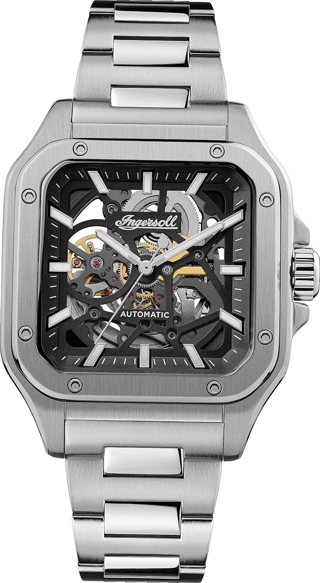 Quarzuhr Ingersoll Herrenuhr Edelstahl silber