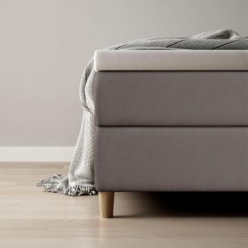 Schlaraffia Boxspringbett Fidelio, inkl GELTEX® Next Topper, Holzfuß in Eiche