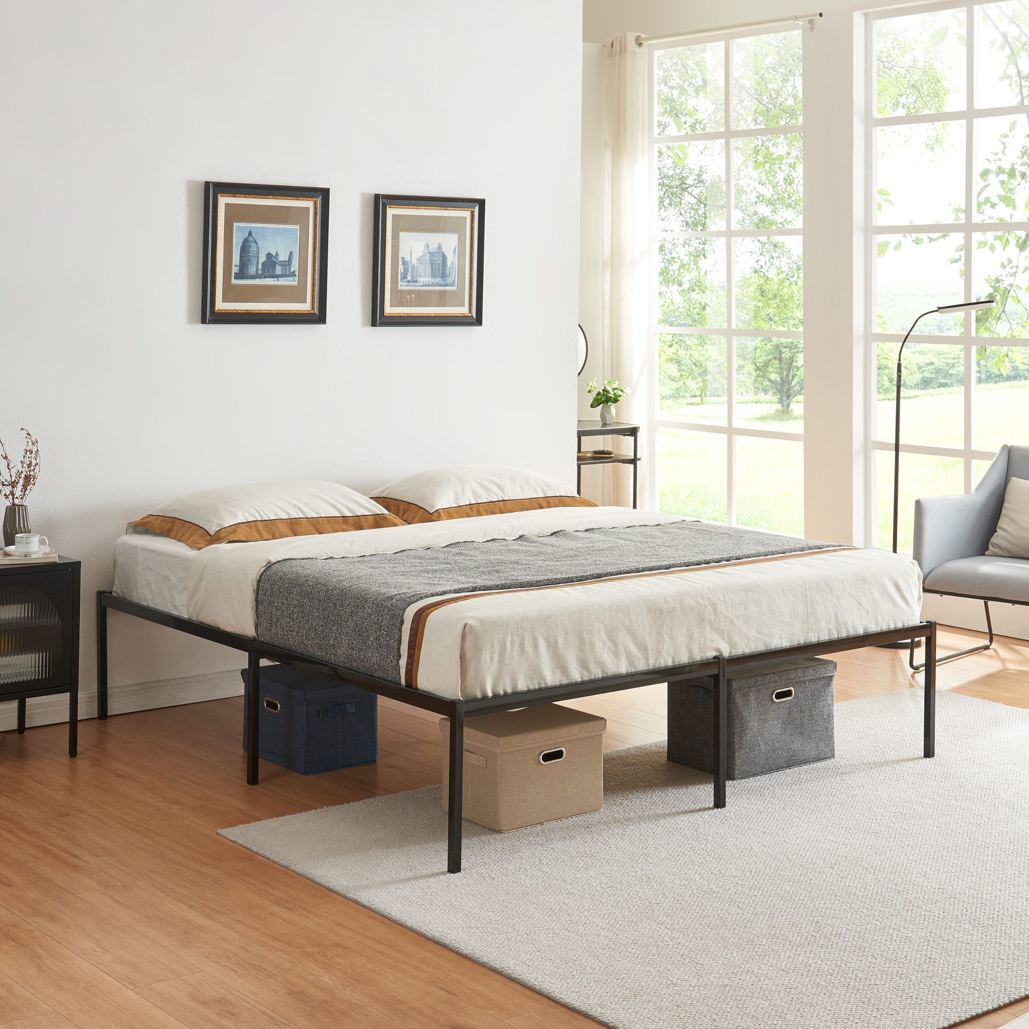 en.casa Metallbett, »Vårdö« 160 x 200 günstig online kaufen
